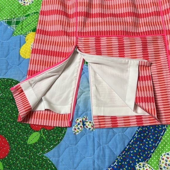 Per Se Pencil Sitges Skirt in Pink Geometric Stripe Print Size 2 - Picture 7 of 9